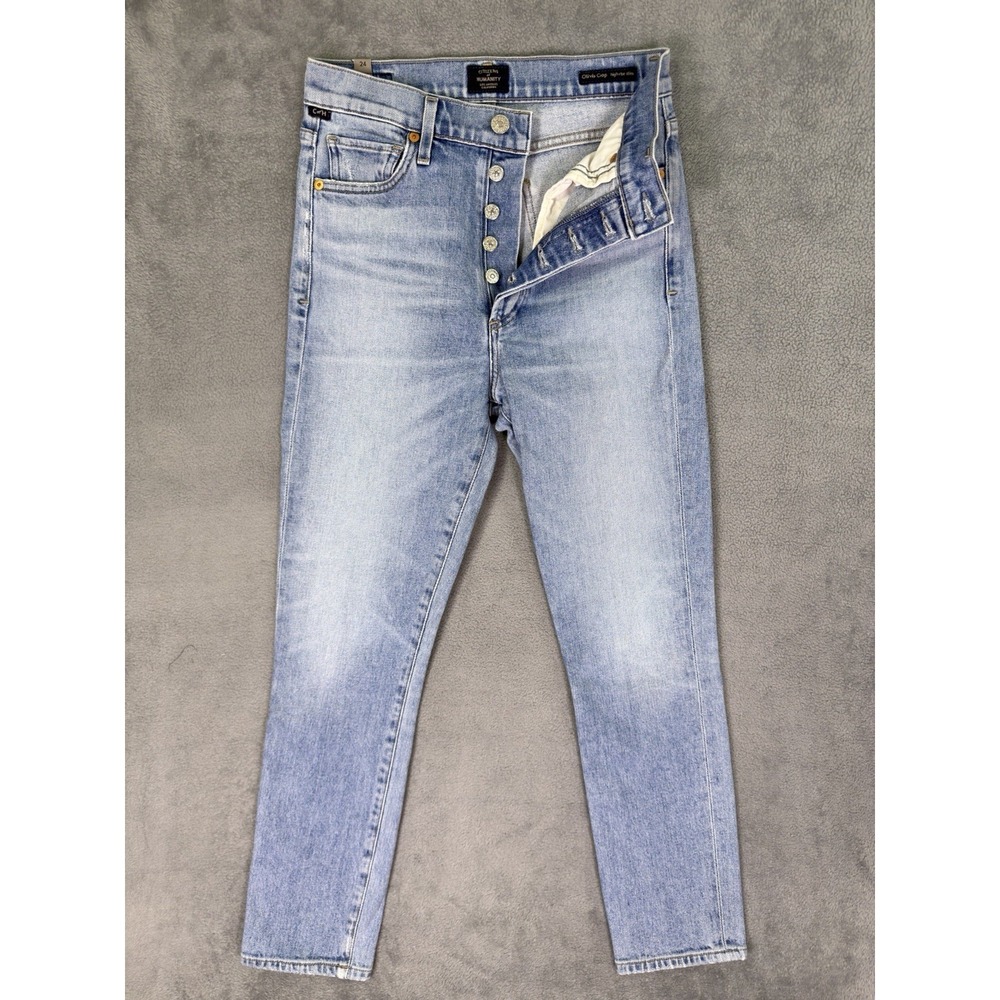 Citizens Of Humanity‎ Jeans Womens 24 Blue Olivia Crop Slim Light Wash High Rise